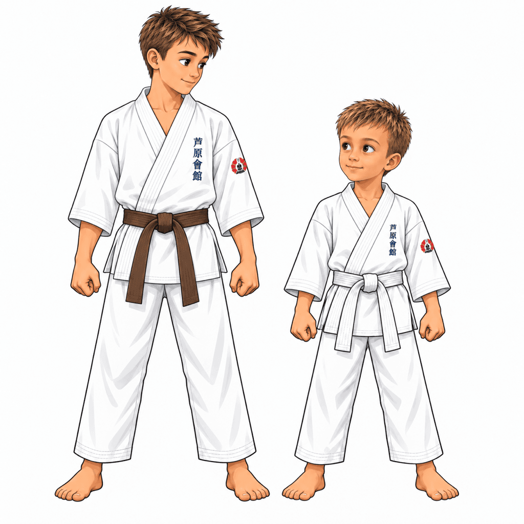 Šimon z SK Katana ukazuje Kōhai. Mladší nebo začínající cvičenec, který se učí od starších kolegů (Senpai) a učitele (Sensei).
